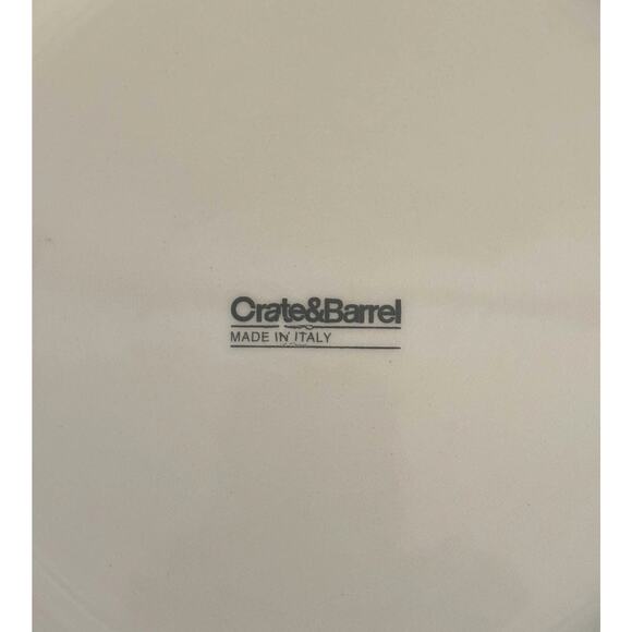 Crate & Barrel Daphne Large Round Chop Plate Earthenware Made Italy Discontinued - Picture 5 of 5